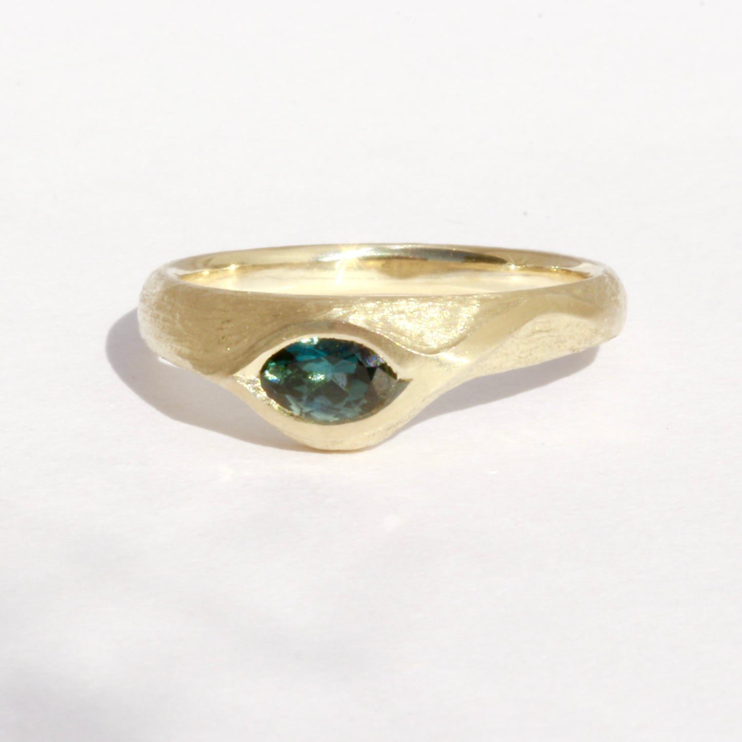 Sapphire vine leaf ring
