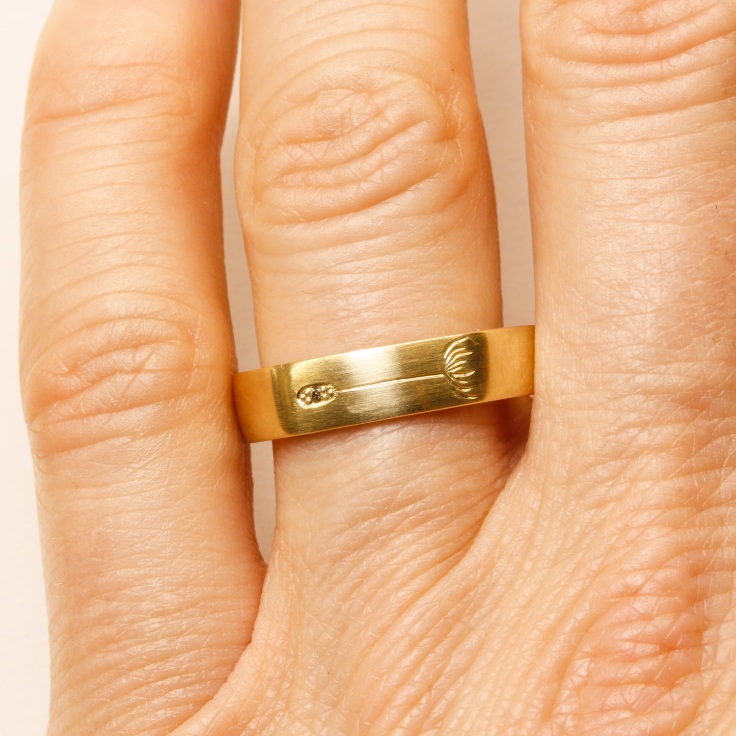 Gold dande wish ring