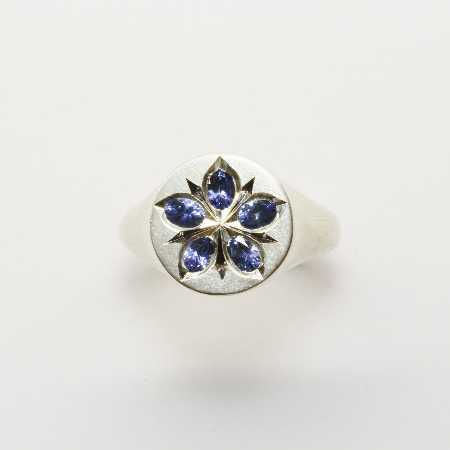 Starflower borage signet ring