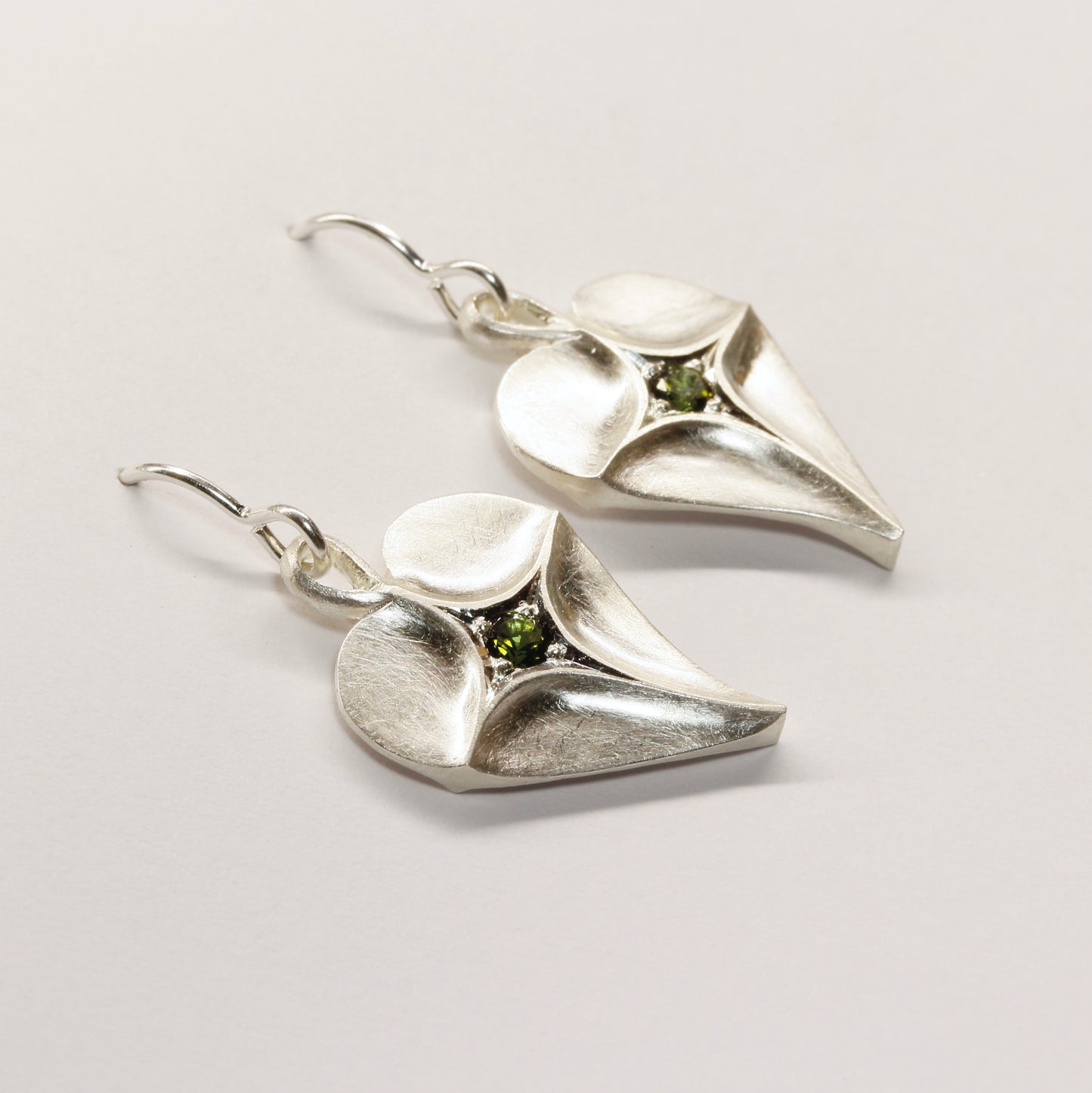 Cyclamen leaf earrings