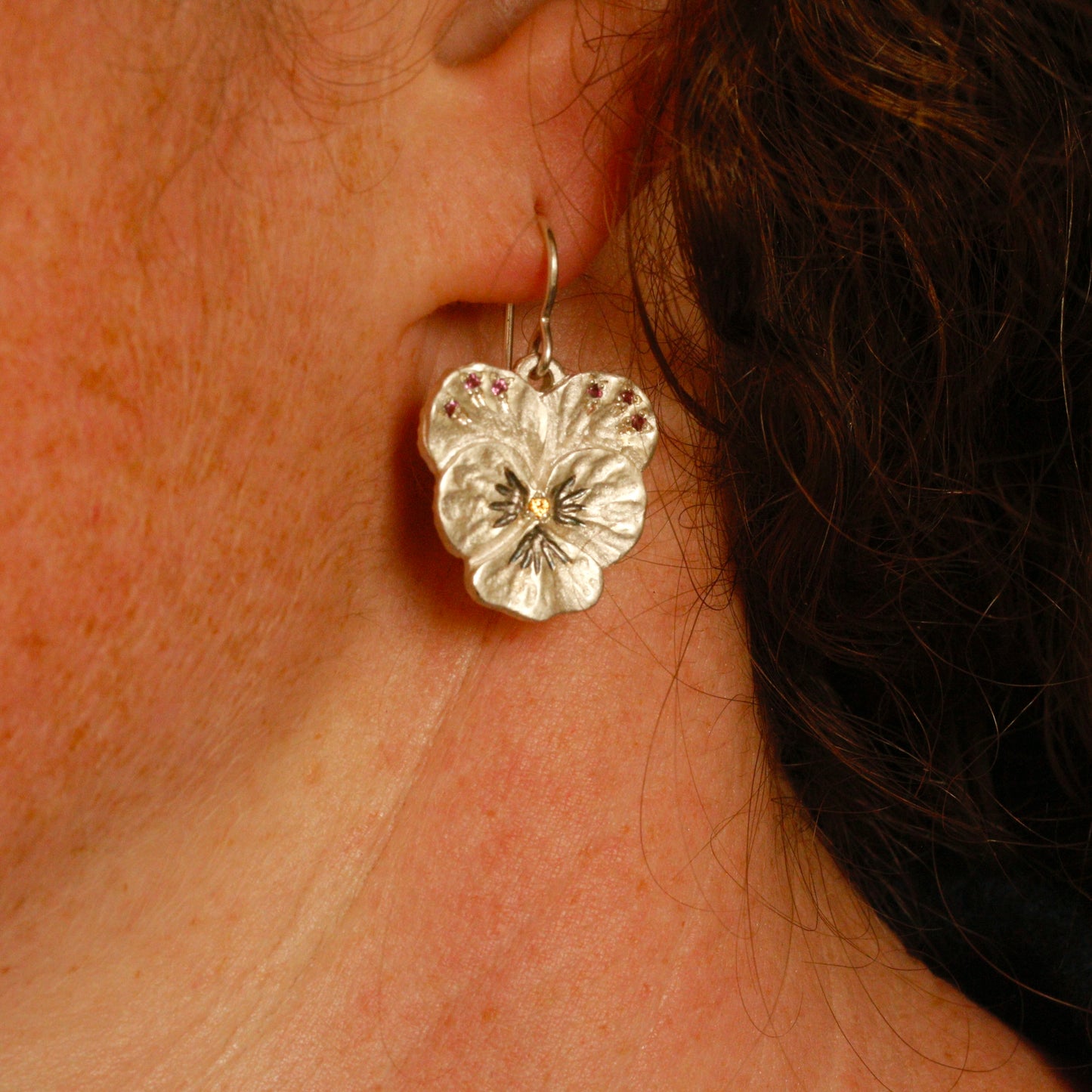 Pansy earrings