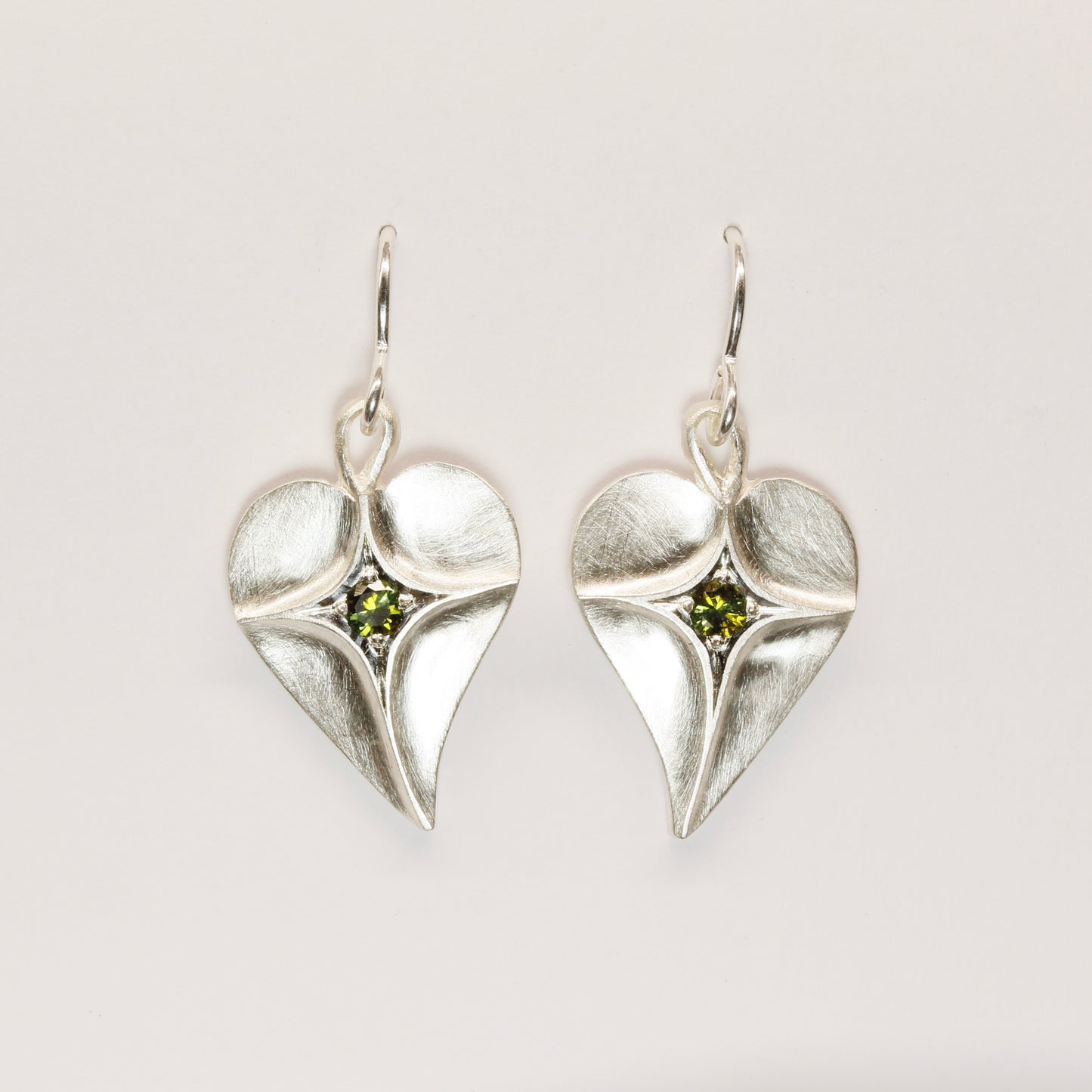Cyclamen leaf earrings