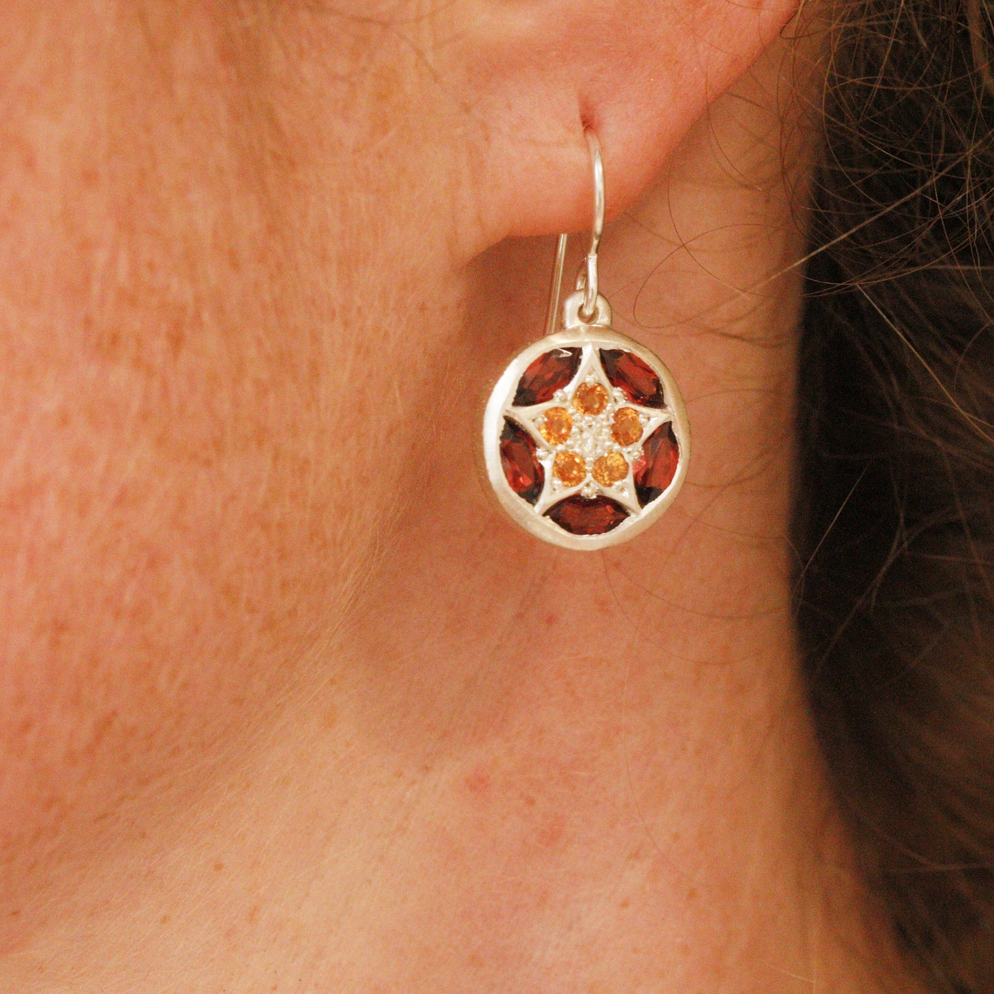 Rata flower Kaleidoscope earrings
